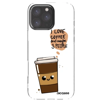 Picasee silikonski prozorni ovitek za Apple iPhone 16 Pro Max - Cute coffee