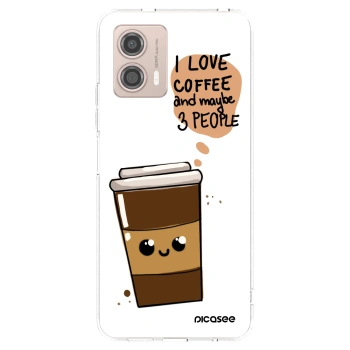 Picasee silikonski prozorni ovitek za Motorola Moto G53 5G - Cute coffee