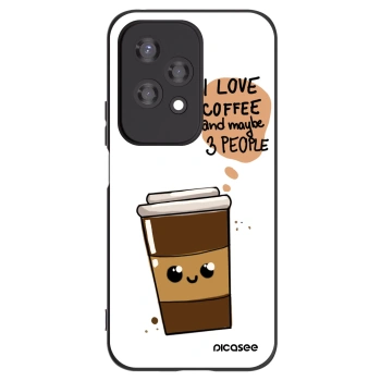 Picasee silikonski črni ovitek za Honor 200 Lite - Cute coffee