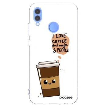 Picasee silikonski prozorni ovitek za Honor 10 Lite - Cute coffee