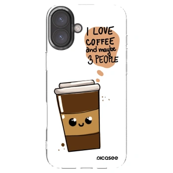 Picasee silikonski prozorni ovitek za Apple iPhone 16 Plus - Cute coffee