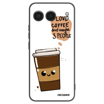 Picasee silikonski črni ovitek za OnePlus Nord 4 - Cute coffee