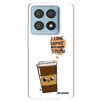 Picasee silikonski prozorni ovitek za Xiaomi 14T Pro - Cute coffee