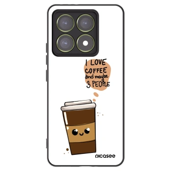 Picasee silikonski črni ovitek za Xiaomi 14T - Cute coffee