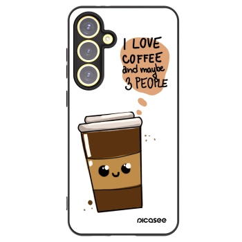Picasee silikonski črni ovitek za Samsung Galaxy S24 FE S721B - Cute coffee