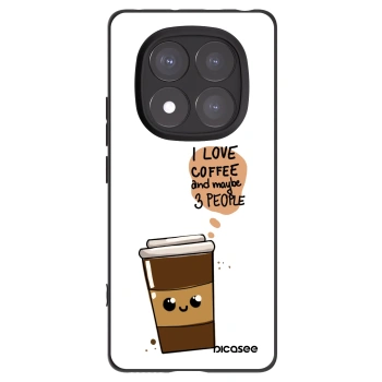 Picasee silikonski črni ovitek za Xiaomi Redmi Note 14 Pro+ 5G - Cute coffee