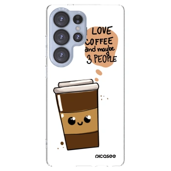 Picasee silikonski prozorni ovitek za Samsung Galaxy S25 Ultra 5G - Cute coffee