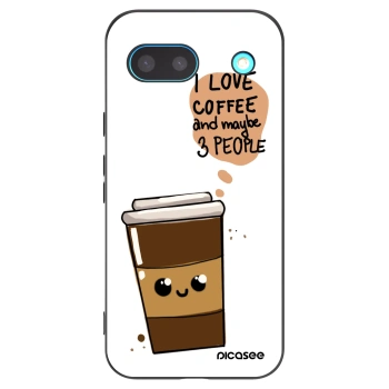 Picasee silikonski črni ovitek za Google Pixel 8 - Cute coffee