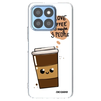 Picasee silikonski prozorni ovitek za Honor X8c - Cute coffee