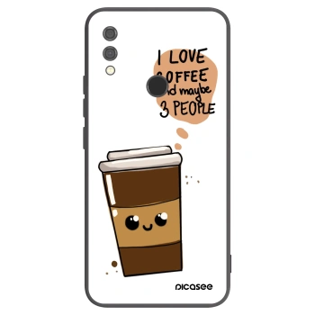 Picasee silikonski črni ovitek za Xiaomi Redmi Note 7 - Cute coffee