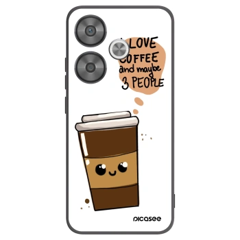 Picasee silikonski črni ovitek za Xiaomi Poco F6 - Cute coffee