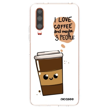 Picasee silikonski prozorni ovitek za Huawei P30 - Cute coffee