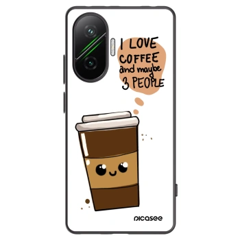 Picasee silikonski črni ovitek za Xiaomi Poco F7 Pro 5G - Cute coffee