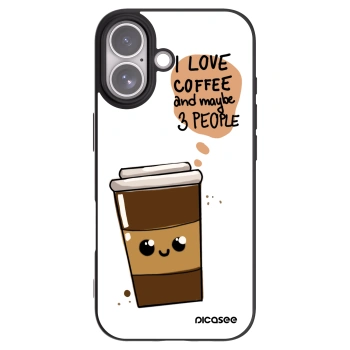 Picasee silikonski črni ovitek za Apple iPhone 17 - Cute coffee
