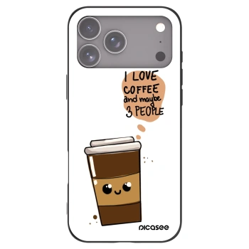 Picasee silikonski črni ovitek za Apple iPhone 17 Pro Max - Cute coffee