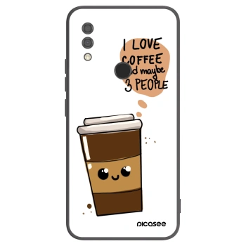 Picasee silikonski črni ovitek za Xiaomi Redmi 7 - Cute coffee