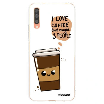 Picasee silikonski prozorni ovitek za Samsung Galaxy A70 A705F - Cute coffee
