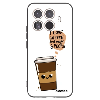 Picasee silikonski črni ovitek za Xiaomi 15T Pro - Cute coffee