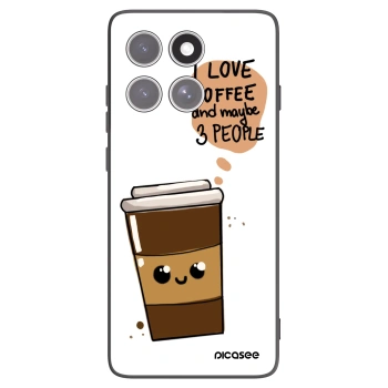 Picasee silikonski črni ovitek za Motorola Edge 60 Fusion - Cute coffee