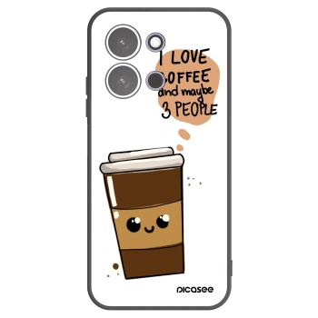 Picasee silikonski črni ovitek za Xiaomi Redmi 15C 5G - Cute coffee