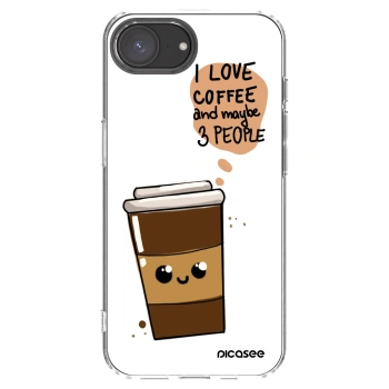 Picasee silikonski prozorni ovitek za Apple iPhone 17e - Cute coffee