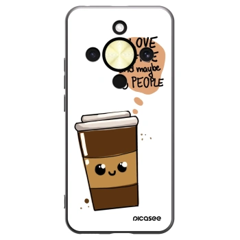Picasee silikonski črni ovitek za Honor Magic8 Lite 5G - Cute coffee