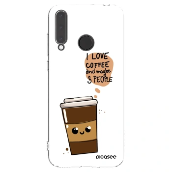 Picasee silikonski prozorni ovitek za Honor 20 Lite - Cute coffee