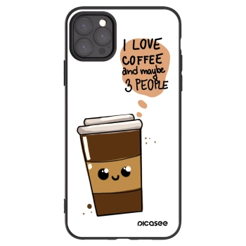 Picasee silikonski črni ovitek za Apple iPhone 11 Pro Max - Cute coffee