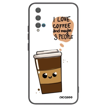 Picasee silikonski črni ovitek za Huawei Nova 5T - Cute coffee