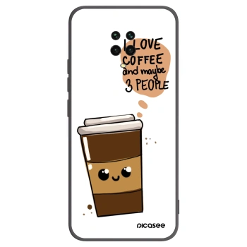Picasee silikonski črni ovitek za Xiaomi Redmi Note 9 Pro - Cute coffee