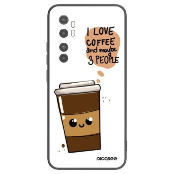 Picasee silikonski črni ovitek za Xiaomi Mi Note 10 Lite - Cute coffee