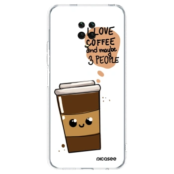 Picasee silikonski prozorni ovitek za Xiaomi Redmi Note 9S - Cute coffee