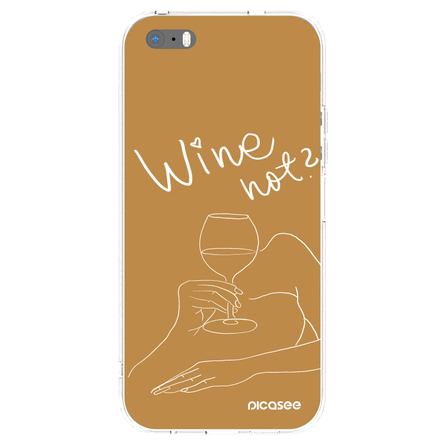 Picasee silikonski prozorni ovitek za Apple iPhone 5/5S/SE - Wine not