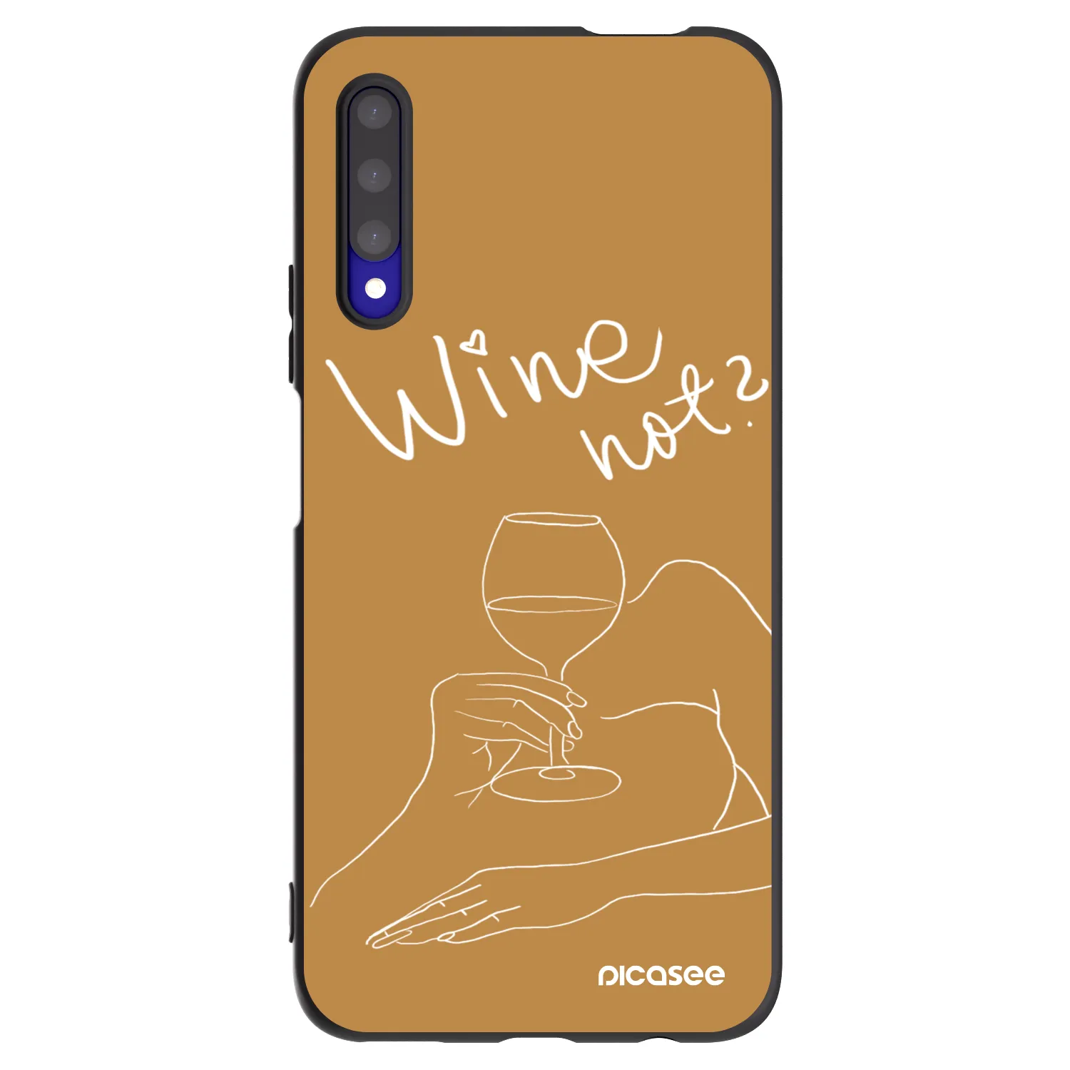 Picasee silikonski črni ovitek za Honor 9X Pro - Wine not