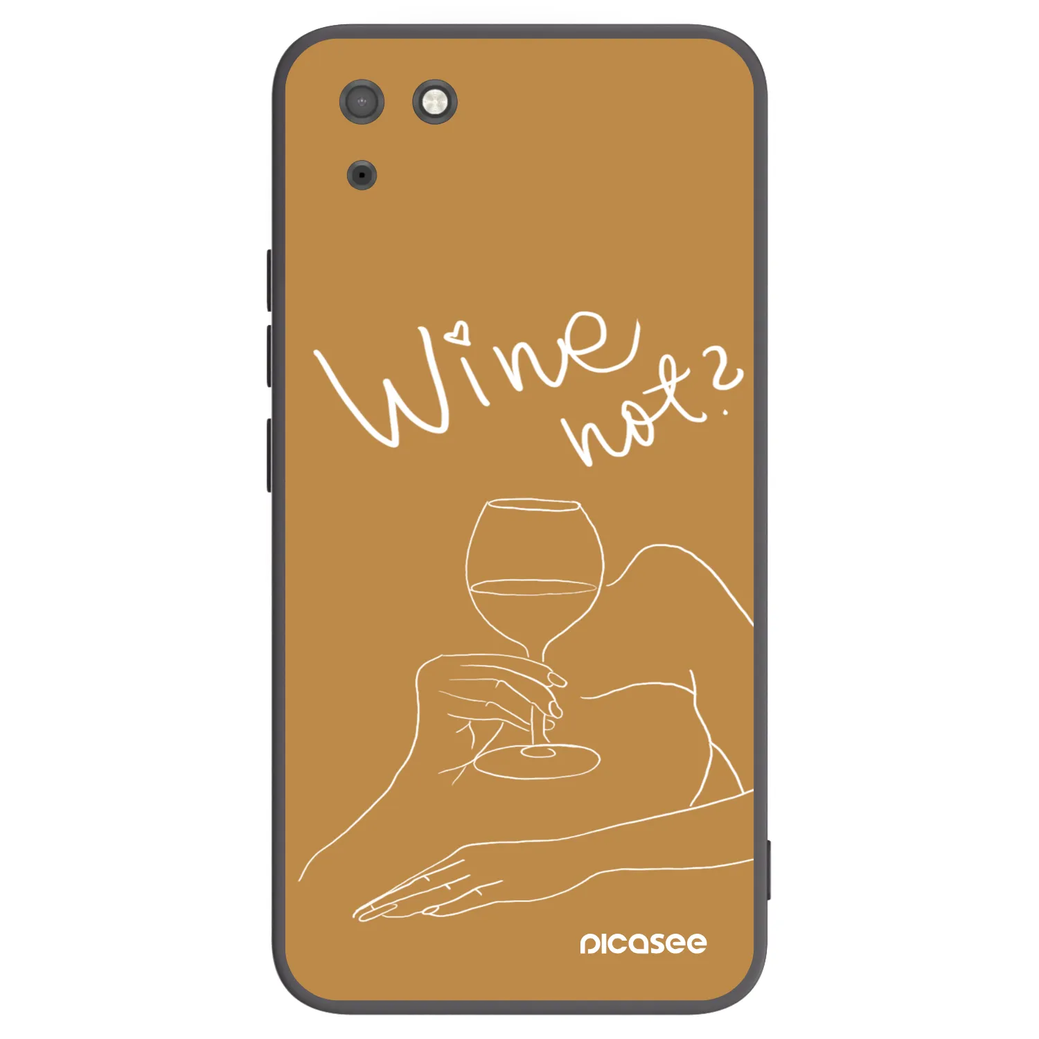 Picasee silikonski črni ovitek za Huawei Y5P - Wine not