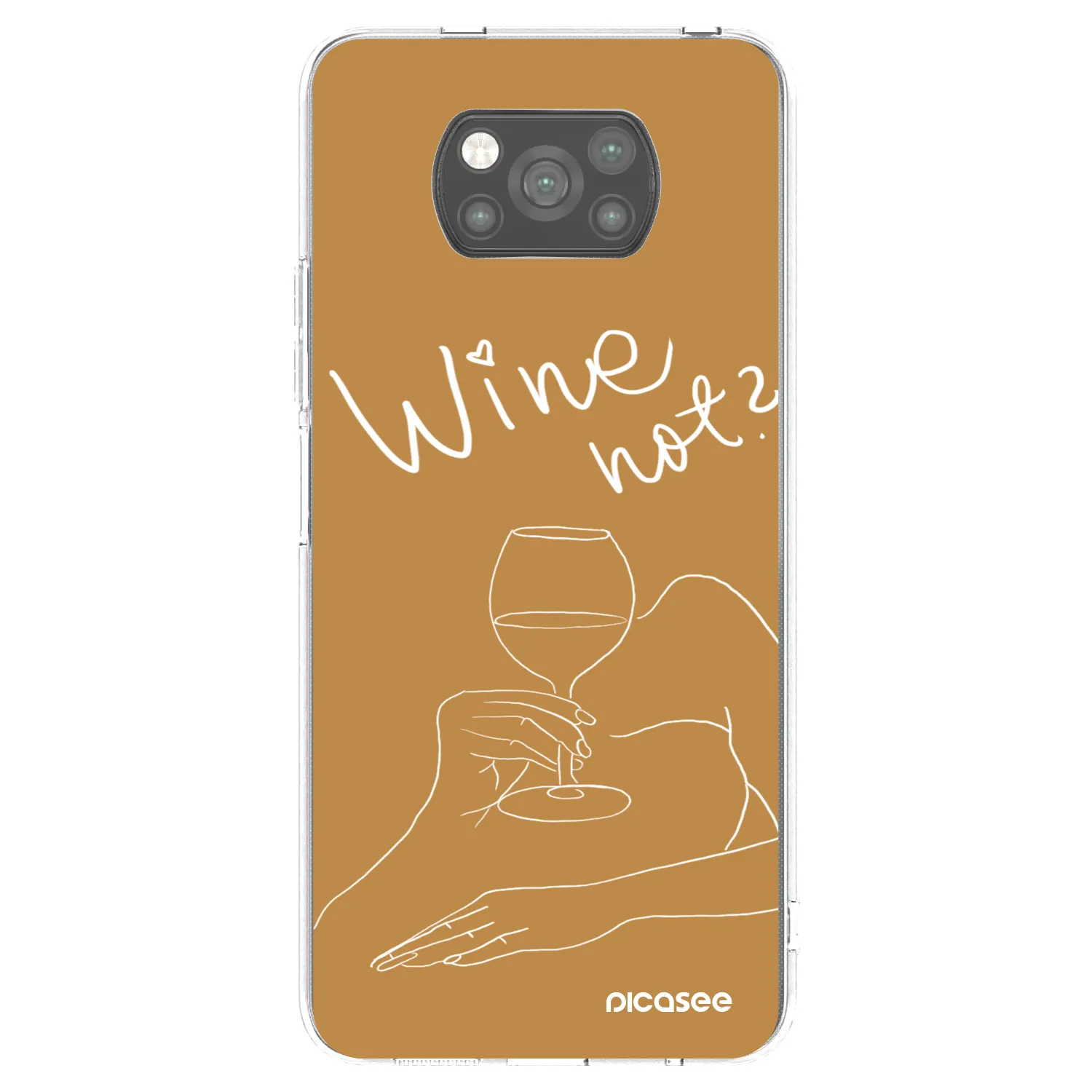 Picasee silikonski črni ovitek za Xiaomi Poco X3 - Wine not