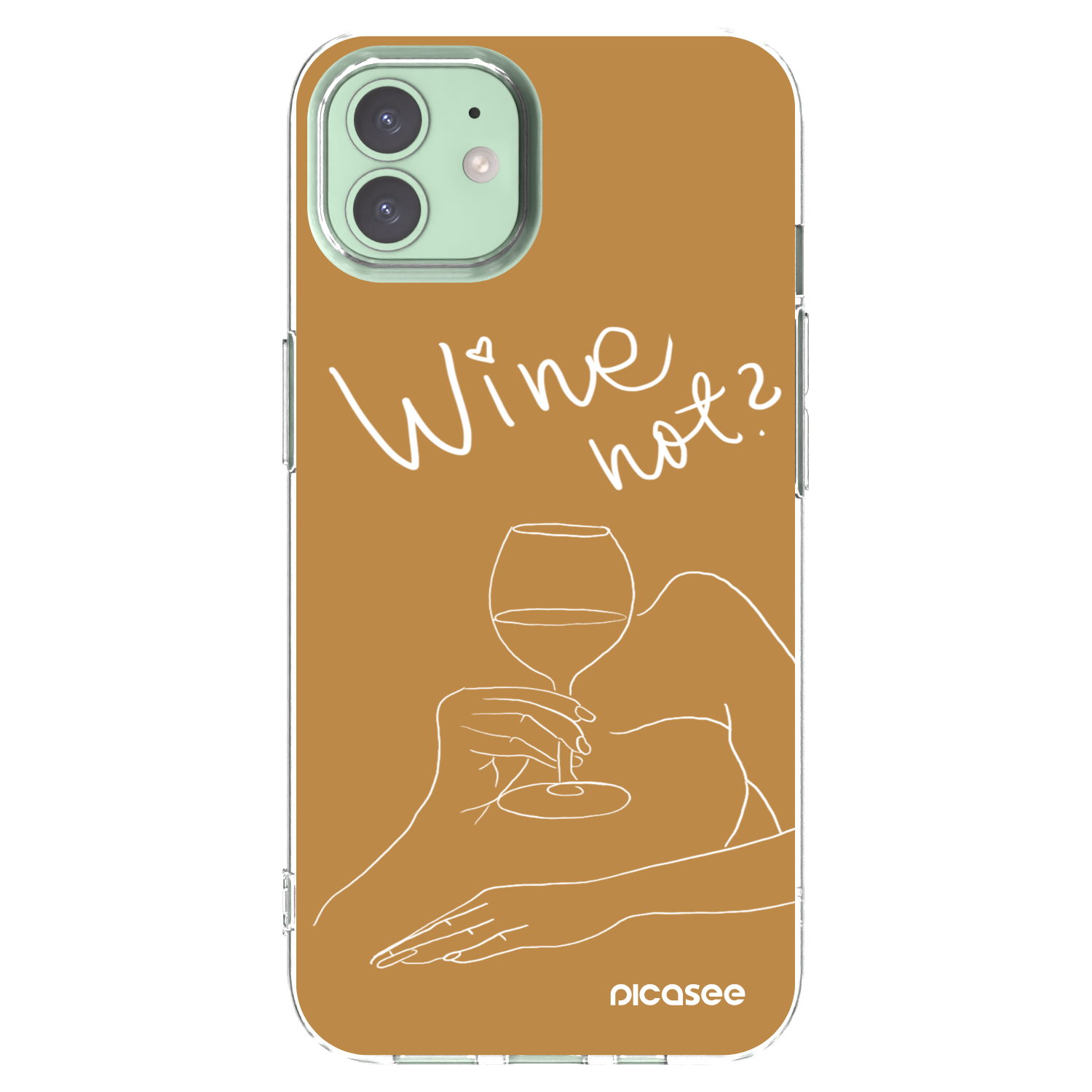 Picasee silikonski prozorni ovitek za Apple iPhone 12 - Wine not
