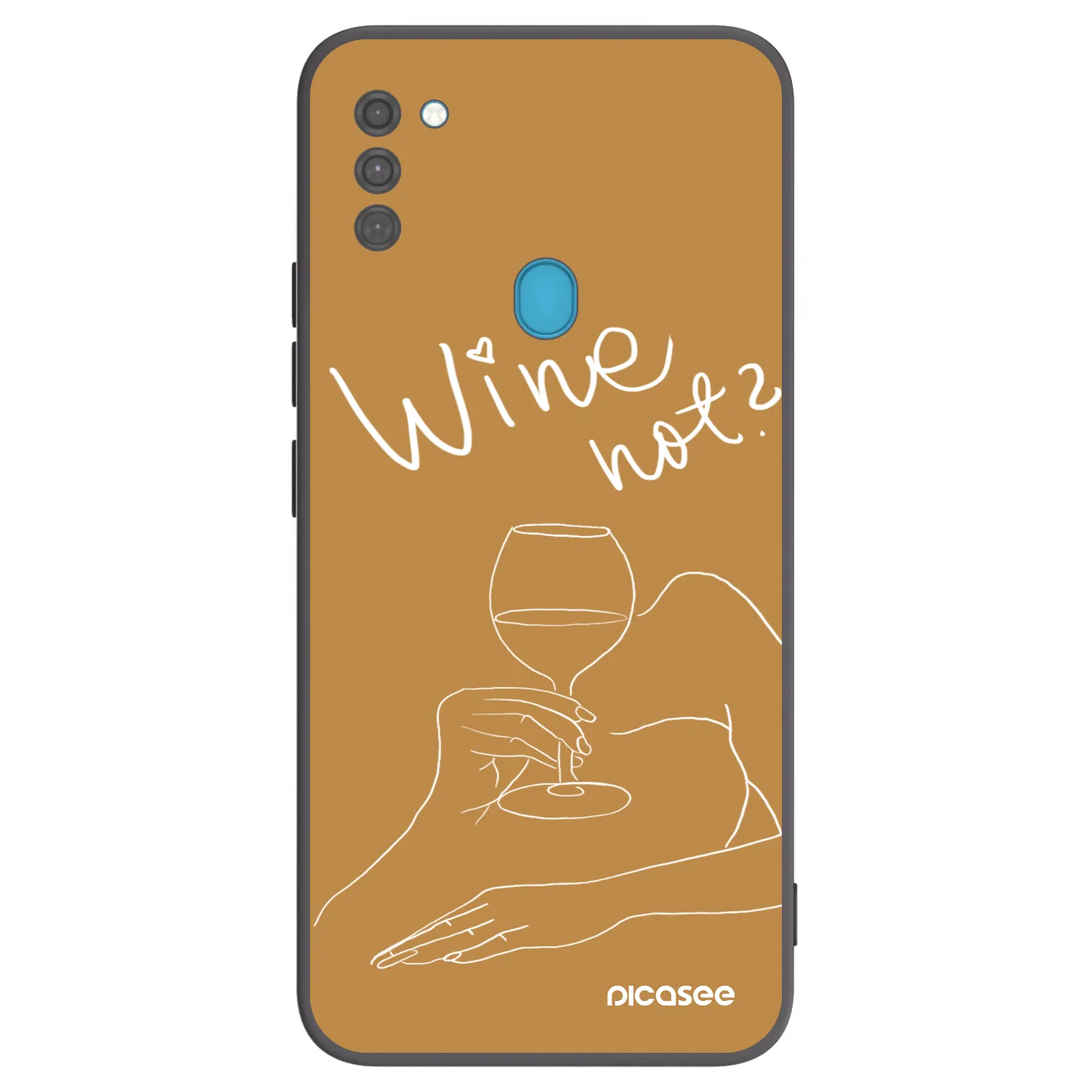 Picasee silikonski črni ovitek za Samsung Galaxy M11 - Wine not