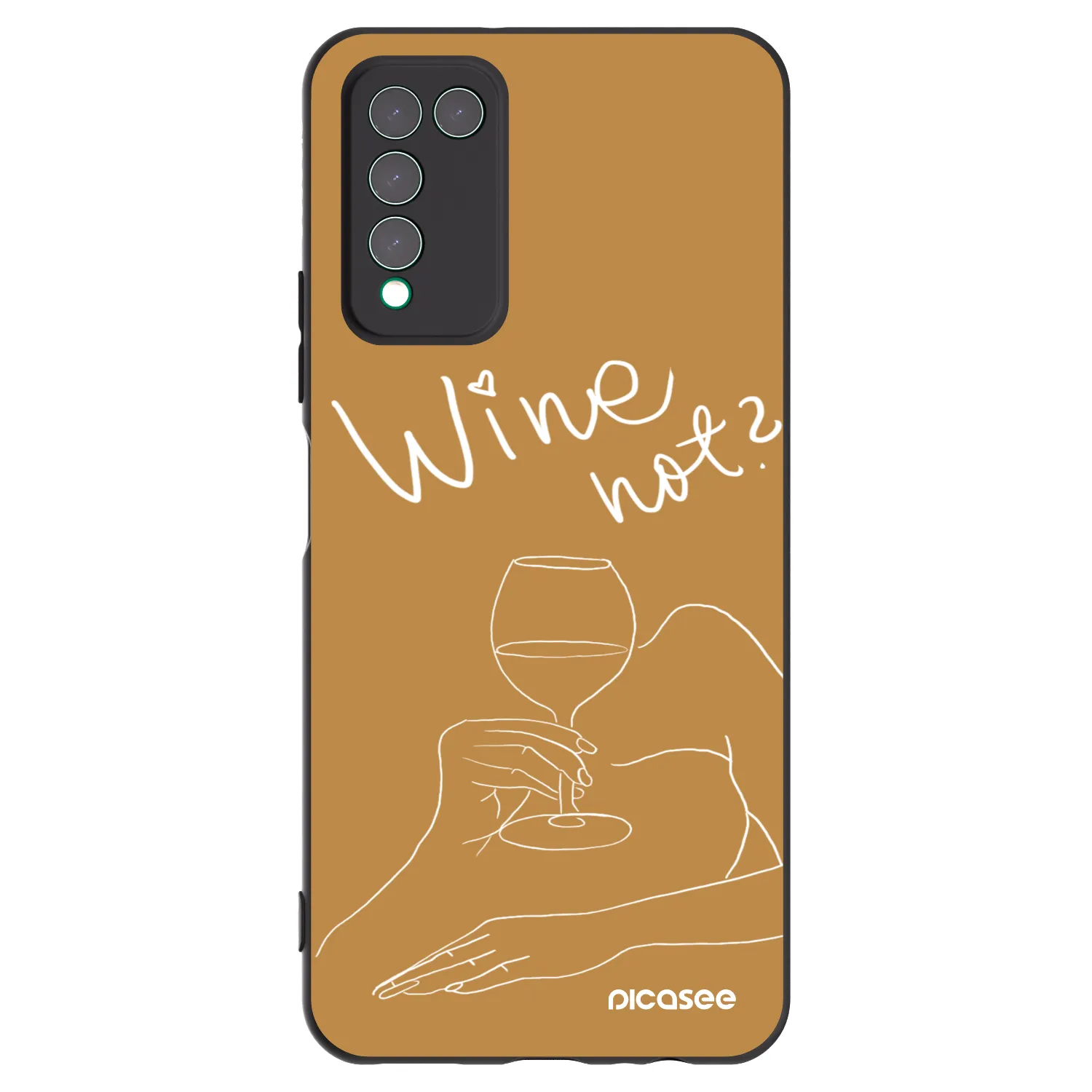Picasee silikonski črni ovitek za Honor 10X Lite - Wine not