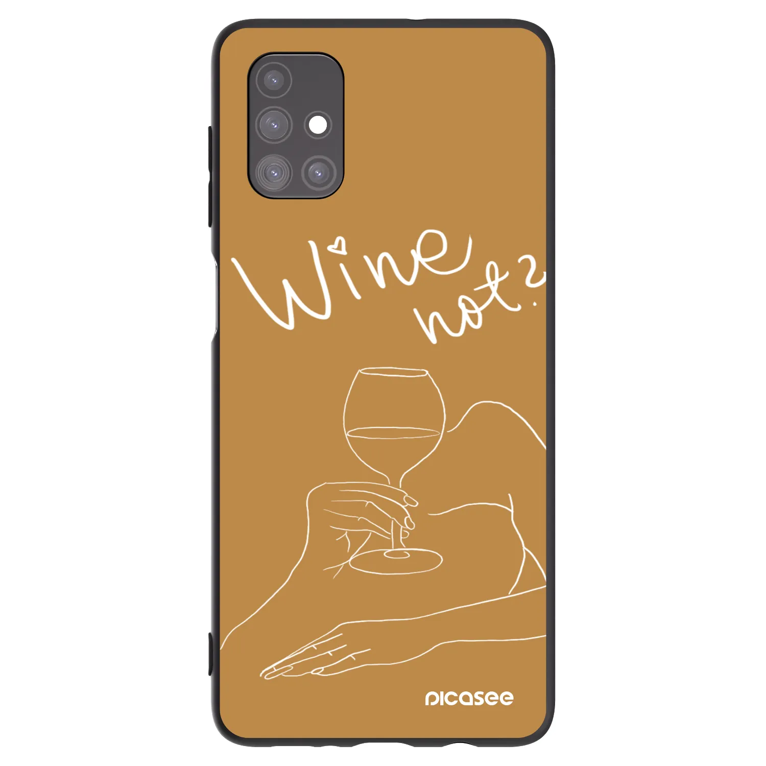 Picasee silikonski črni ovitek za Samsung Galaxy M51 M515F - Wine not