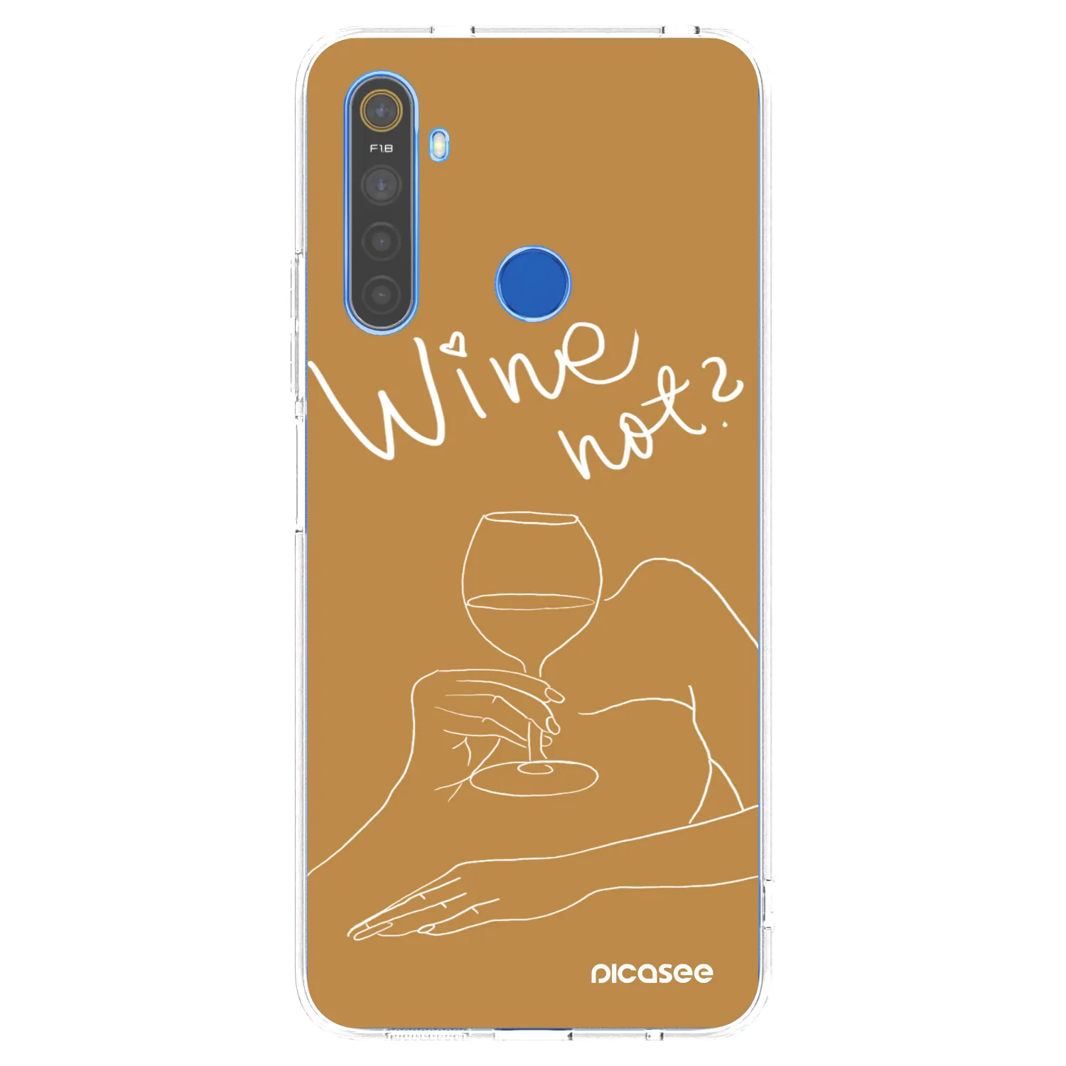 Picasee silikonski prozorni ovitek za Realme 5 - Wine not