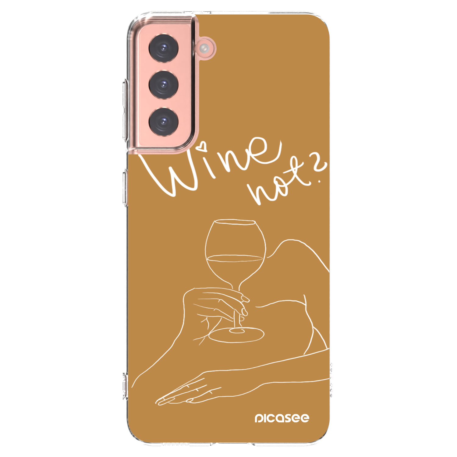 Picasee silikonski prozorni ovitek za Samsung Galaxy S21 5G G991B - Wine not