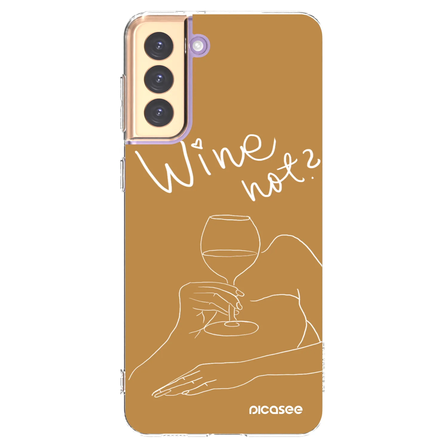 Picasee silikonski prozorni ovitek za Samsung Galaxy S21+ 5G G996F - Wine not