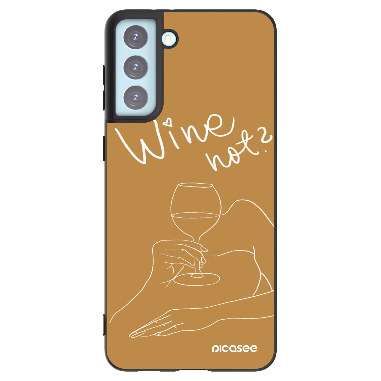 Picasee silikonski črni ovitek za Samsung Galaxy S21+ 5G G996F - Wine not