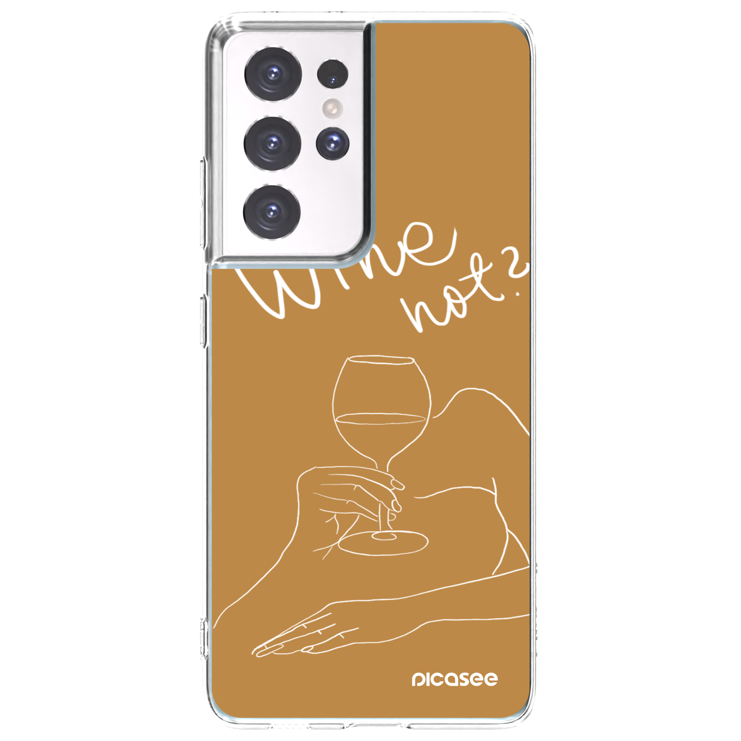 Picasee silikonski prozorni ovitek za Samsung Galaxy S21 Ultra 5G G998B - Wine not