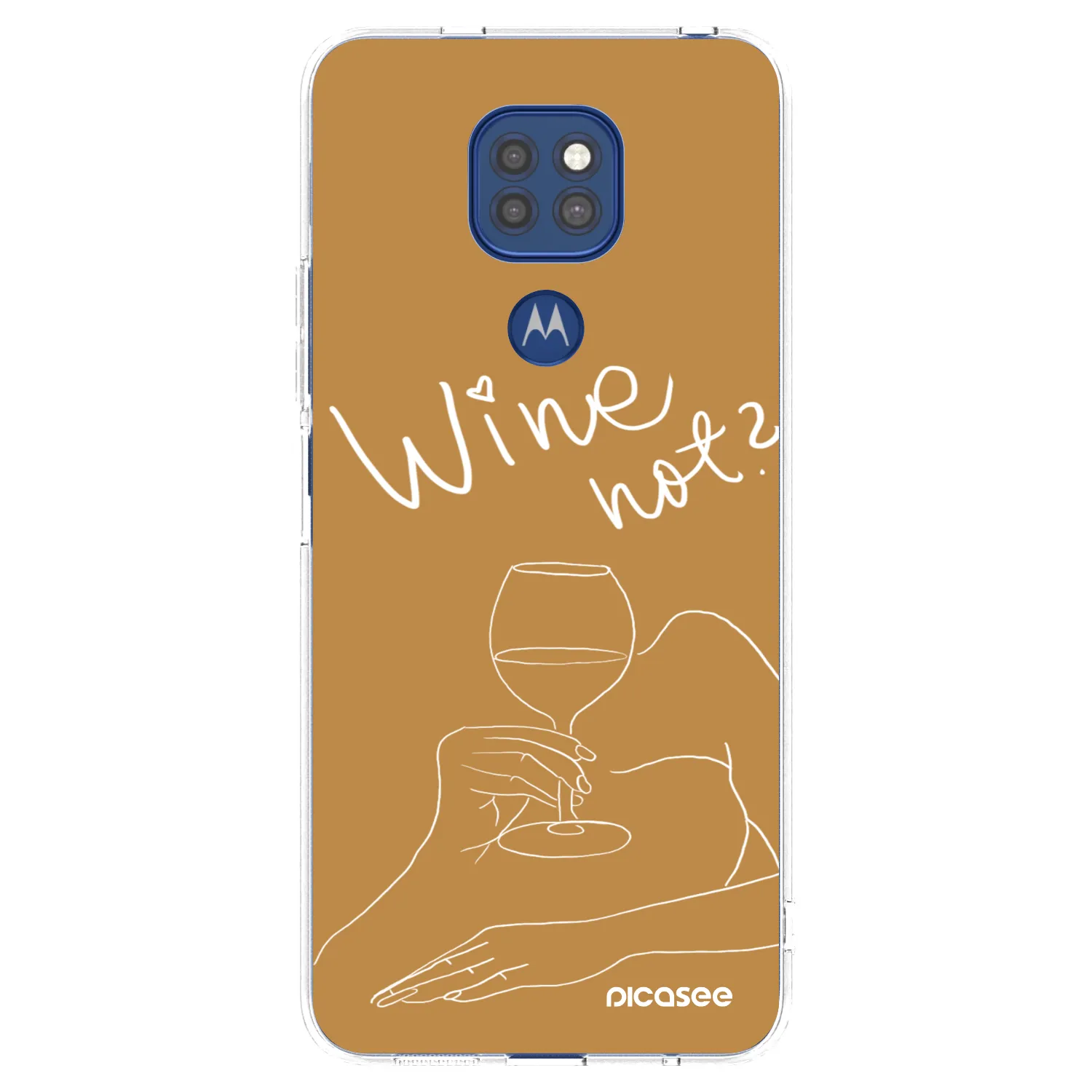 Picasee silikonski prozorni ovitek za Motorola Moto G9 Play - Wine not