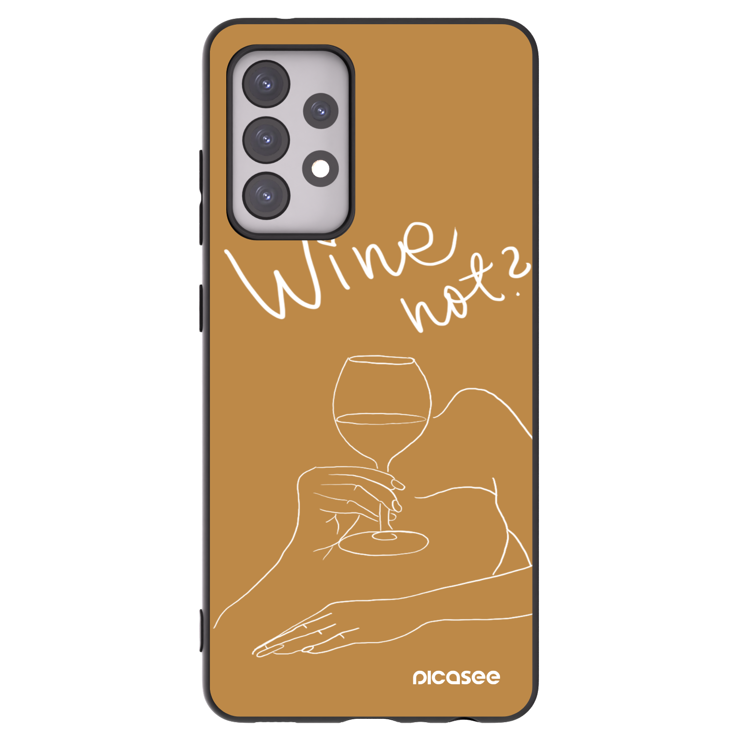 Picasee silikonski črni ovitek za Samsung Galaxy A52 5G A525F - Wine not