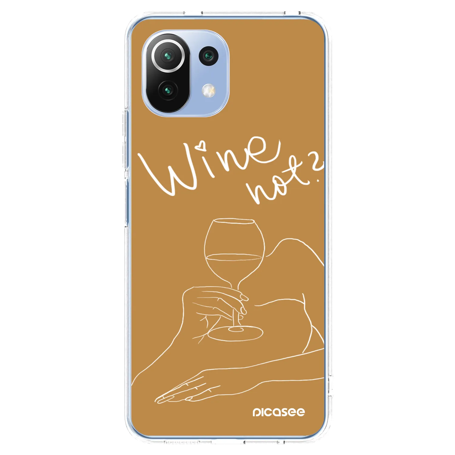 Picasee silikonski prozorni ovitek za Xiaomi Mi 11 Lite - Wine not