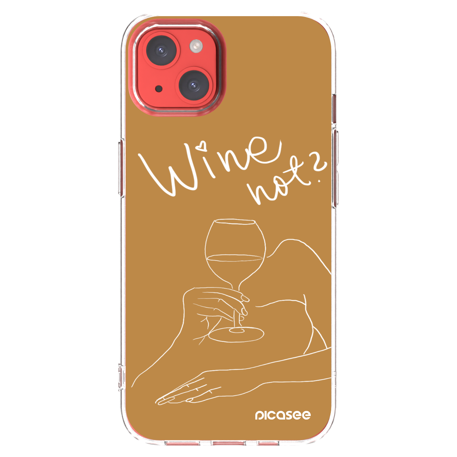 Picasee silikonski prozorni ovitek za Apple iPhone 13 - Wine not