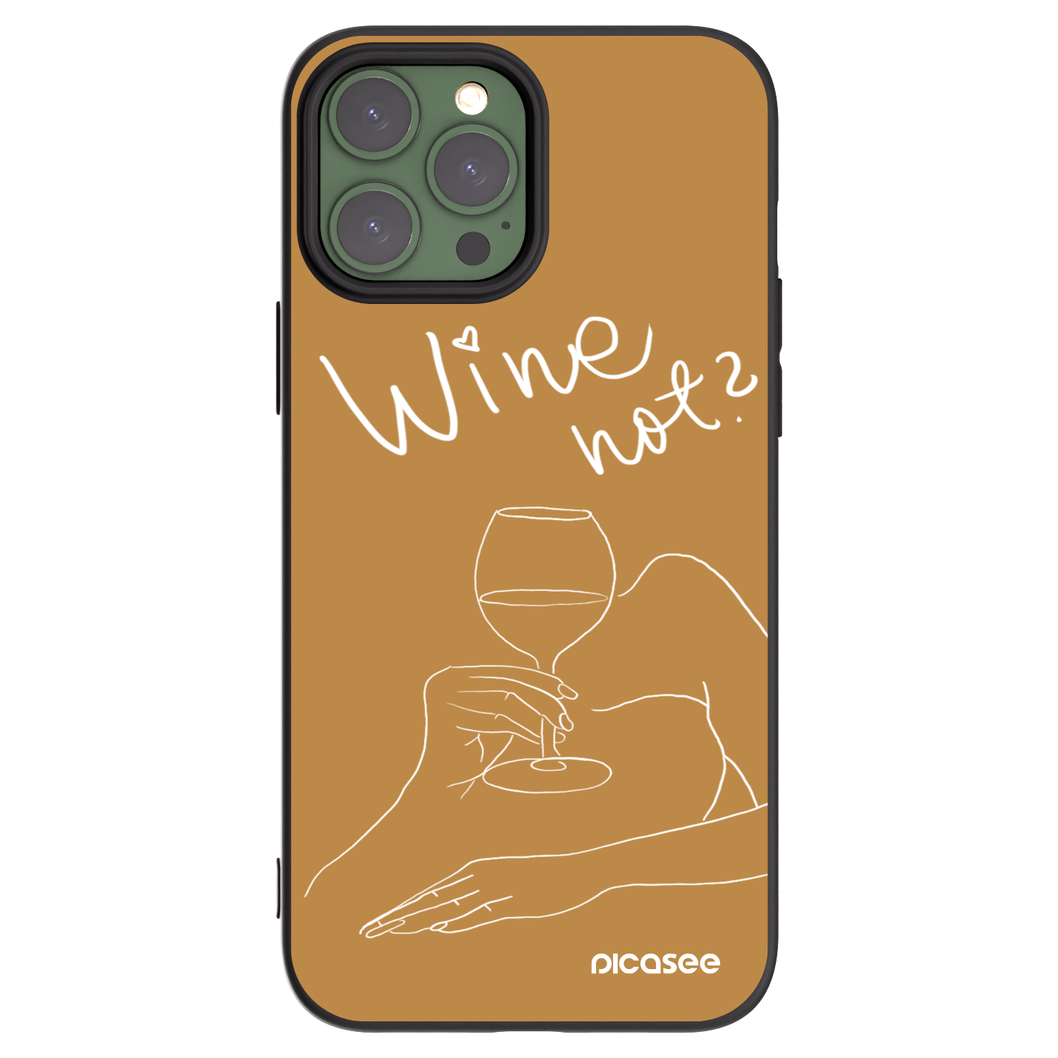 Picasee silikonski črni ovitek za Apple iPhone 13 Pro Max - Wine not